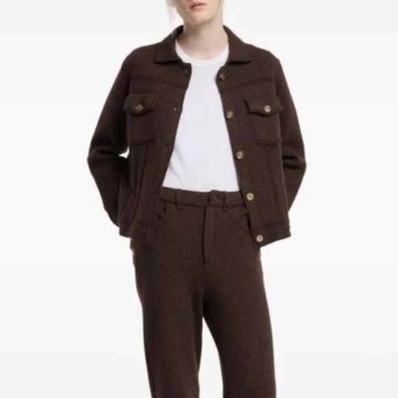 BARRIE Barrie Knitted Jacket - Brown - Picture 1 of 13